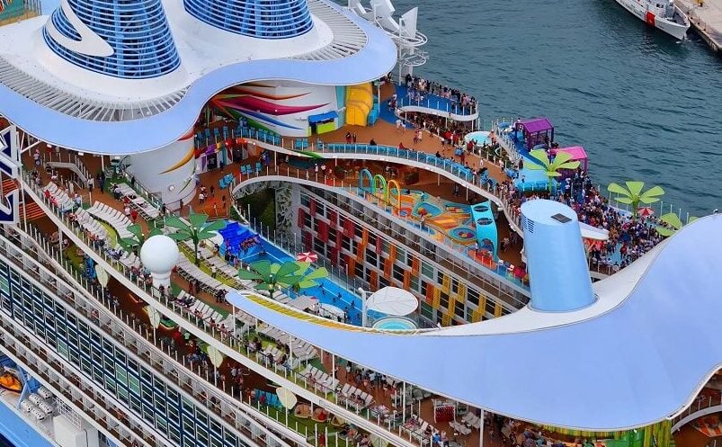 Icon of the seas cost to build - Icon of the seas top view