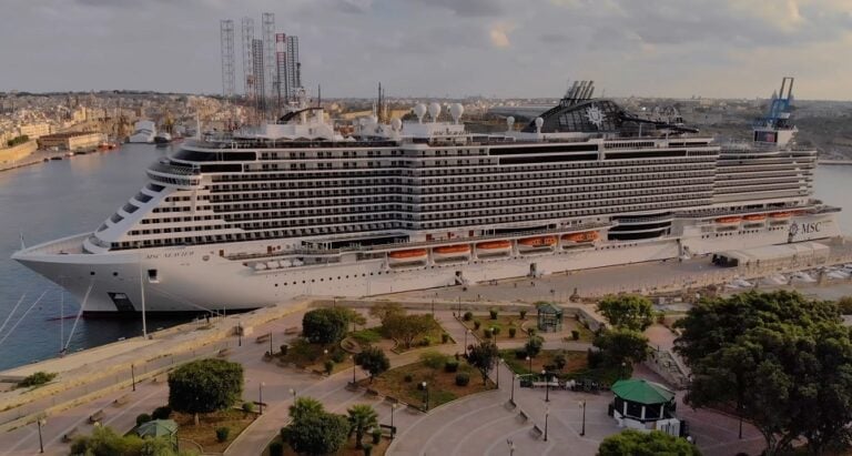 MSC Seaview aerial drone view