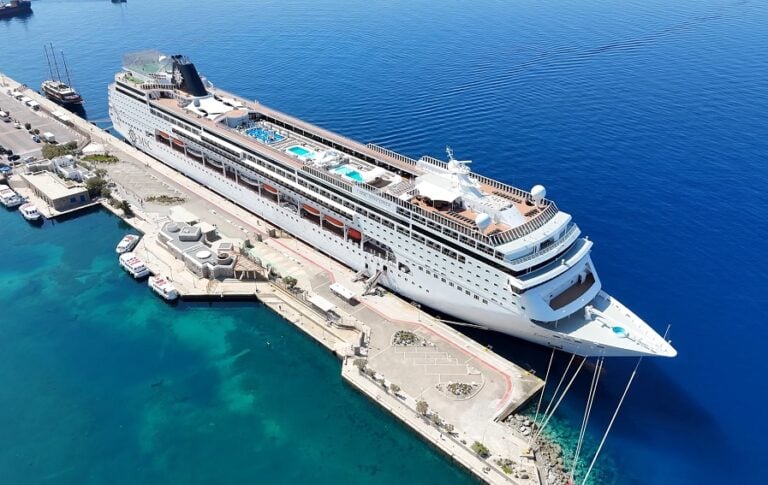 MSC Sinfonia cruise ship at port