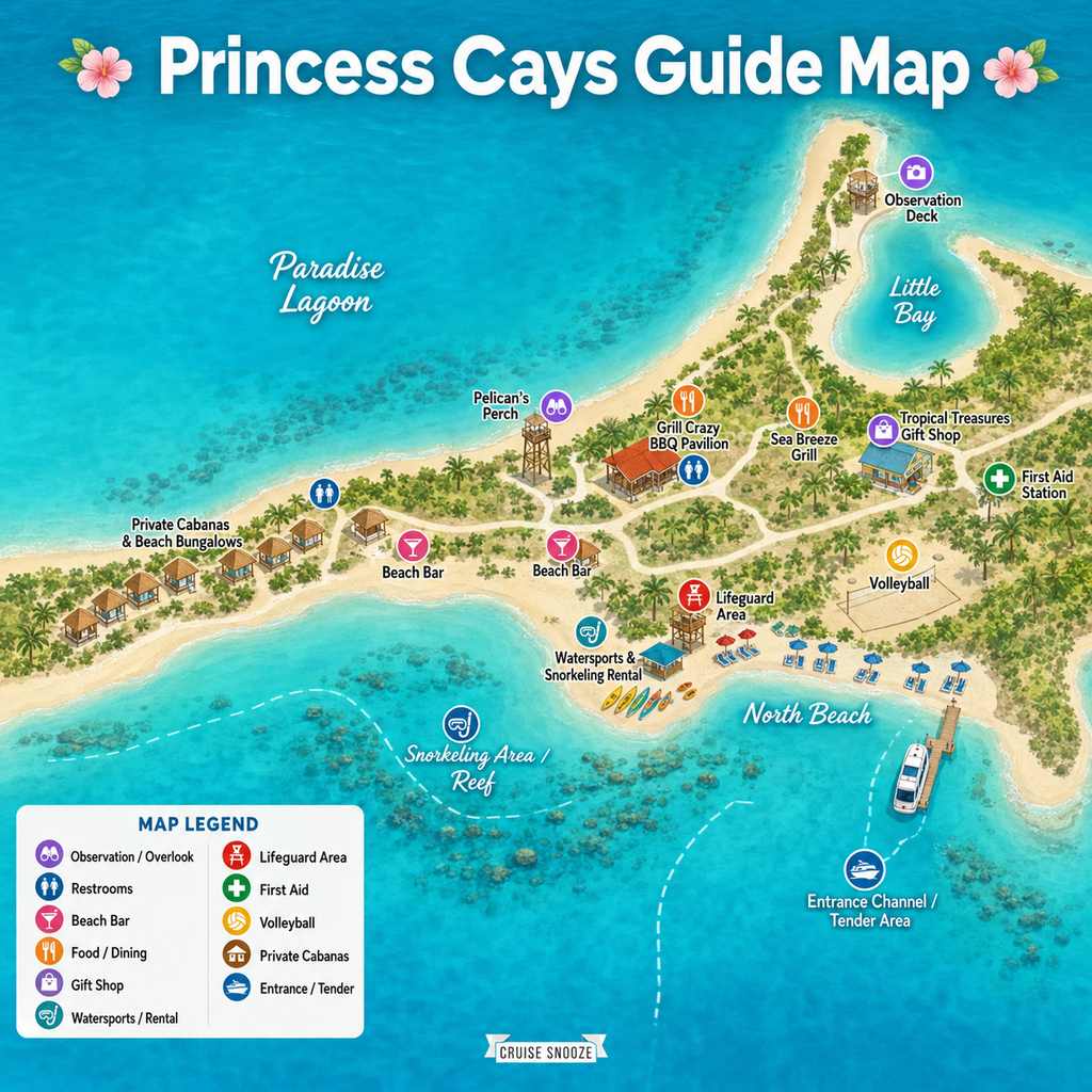 Princess Cays Bahamas Guide Map