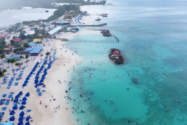 Princess Cays Bahamas Island Aerial drone view