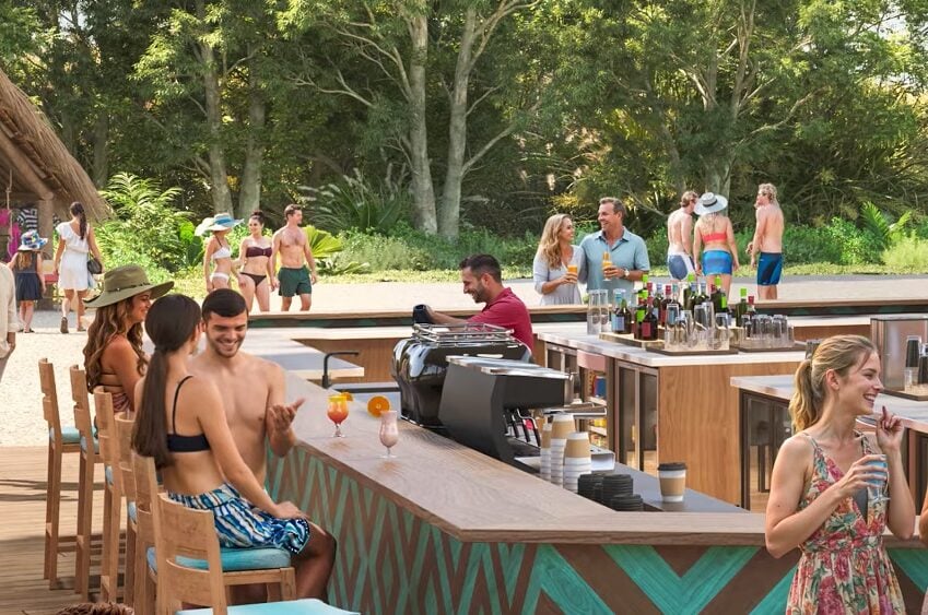 Royal Beach Club Lelepa 3d rendering image of Bar
