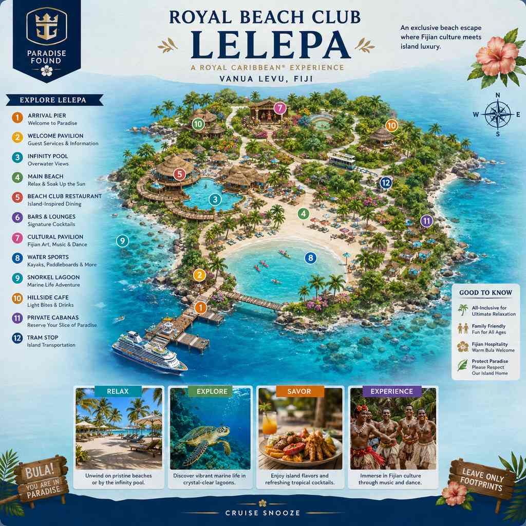 Royal Beach Club Lelepa guide map