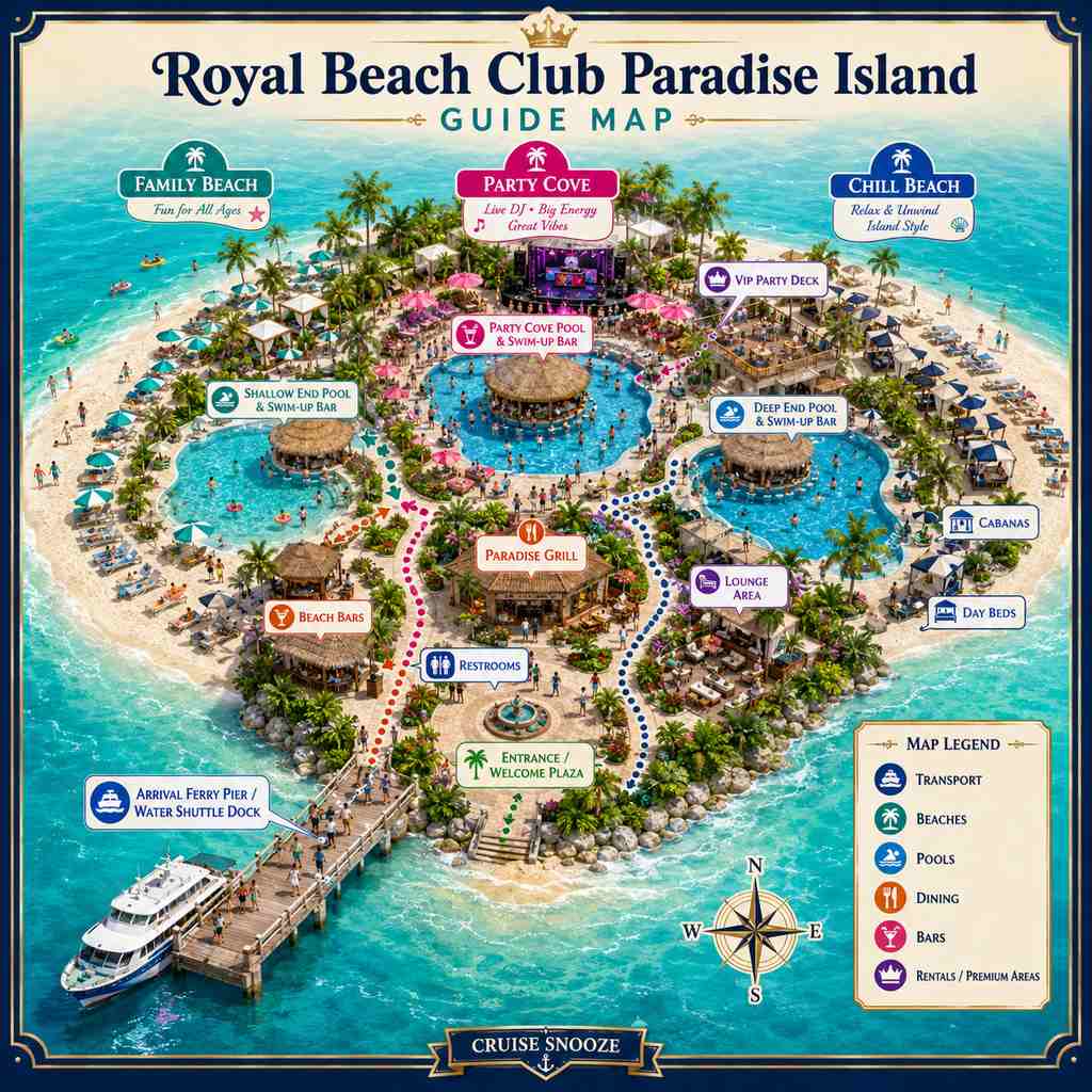 Royal Beach Club Paradise Island Guide Map