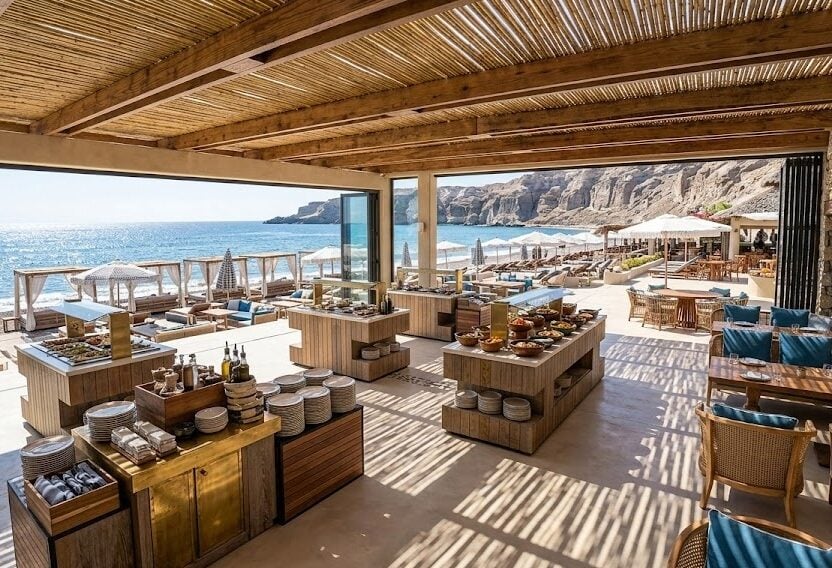Royal Beach Club Santorini Food and Drink