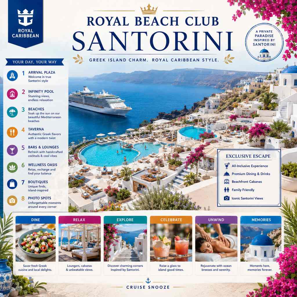 Royal Beach Club Santorini guide map