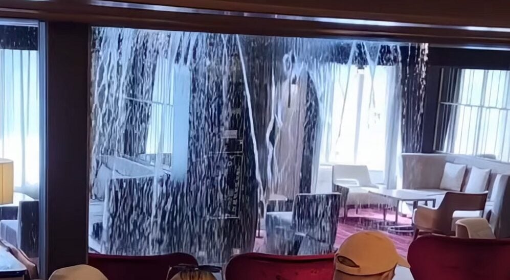 Enchanted Princess Water Leak Incident Santorini huge water leak