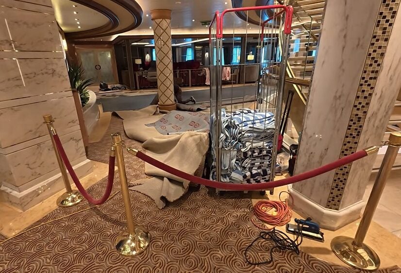Enchanted Princess Water leak Incident Santorini New carpets