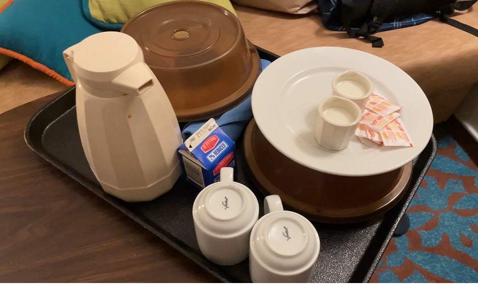 Carnival Cruise Room service breakfast