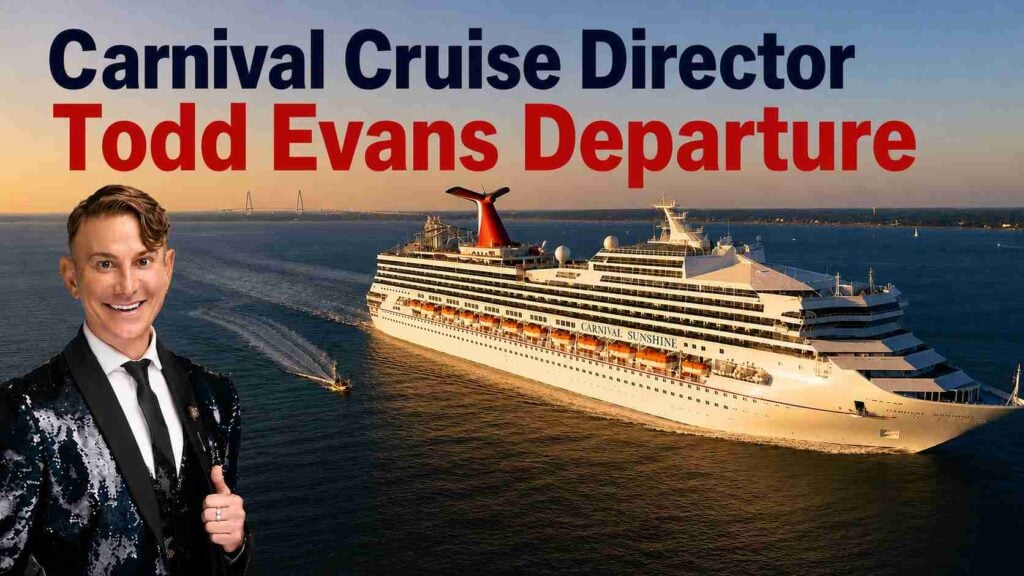 Carnival cruise director todd evans departure