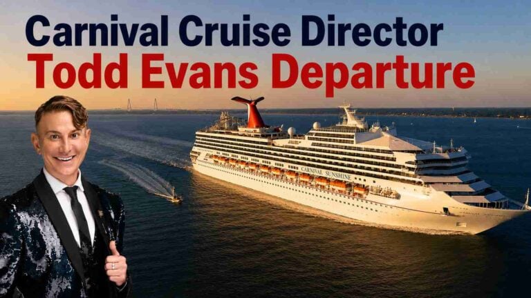 Carnival cruise director todd evans departure