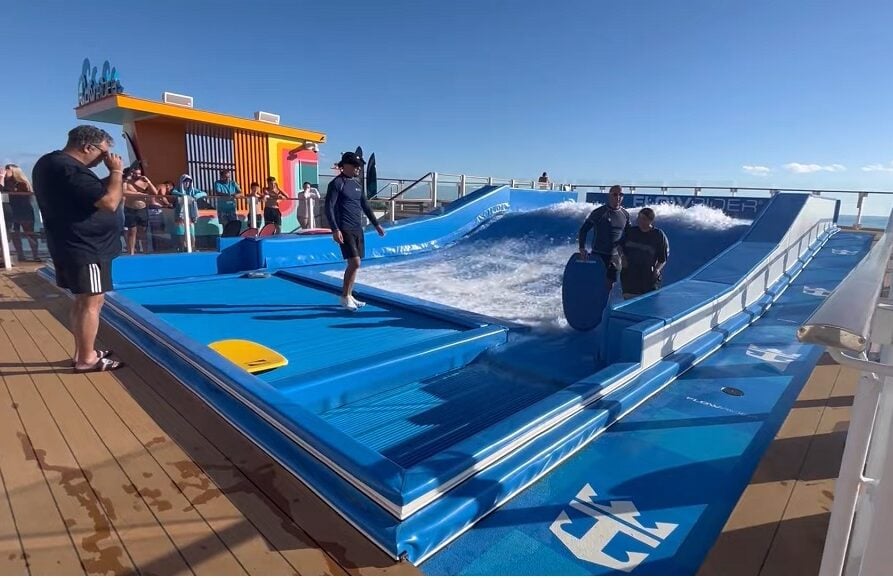 Reasons not to choose Royal Caribbean - Icon of the seas Flow rider surfing competition