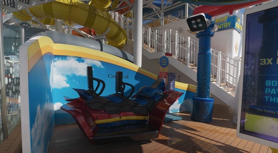 Carnival Bolt ride entry gate