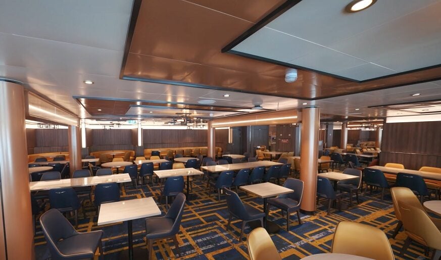 Reasons not to choose carnival cruise line - Carnival Festivale dining area
