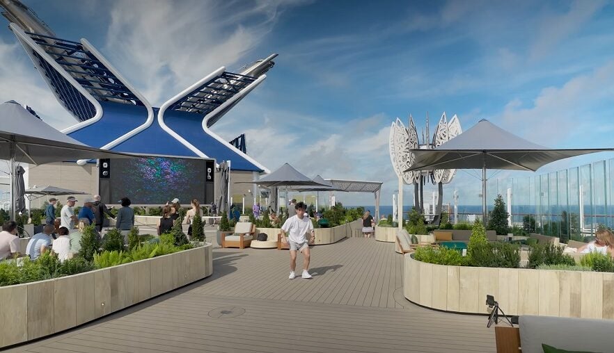 Celebrity Ascent Rooftop Lawn area
