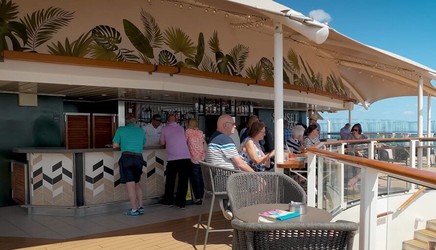 Celebrity ship sunset bar