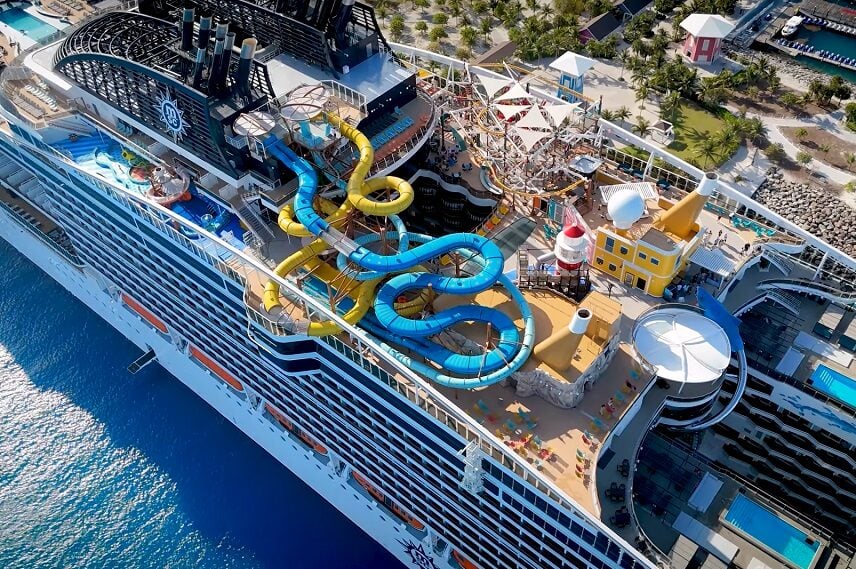 MSC Cruise ship Top View
