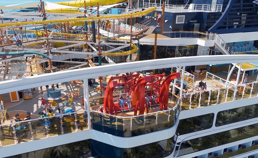 MSC Cruise ship top deck