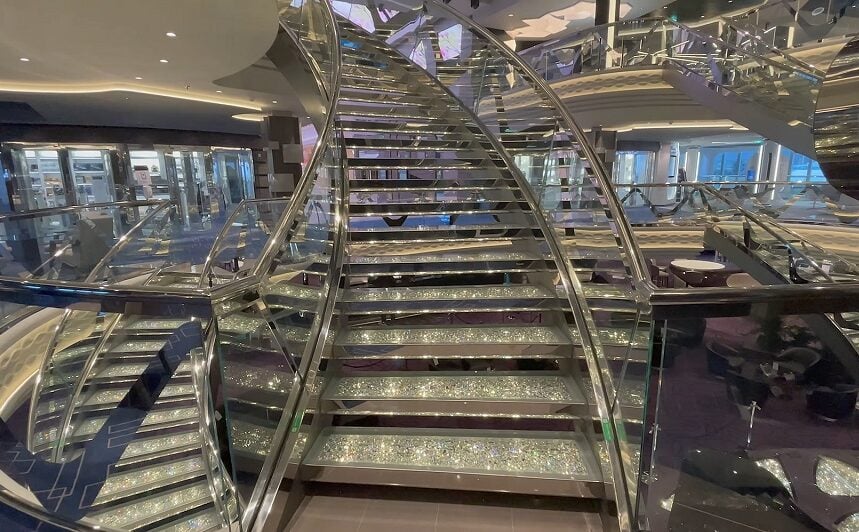 Reasons not to choose MSC Cruises - MSC Cruises crystal staircase