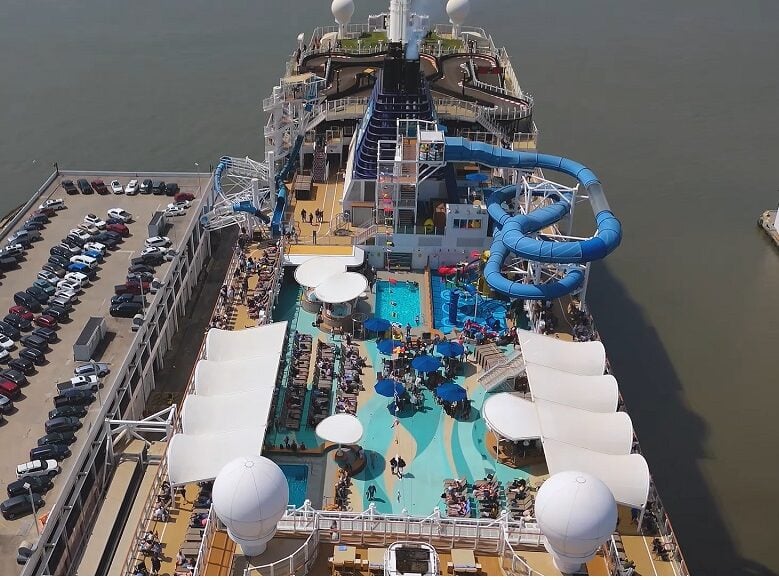 Norwegian cruise line Top View