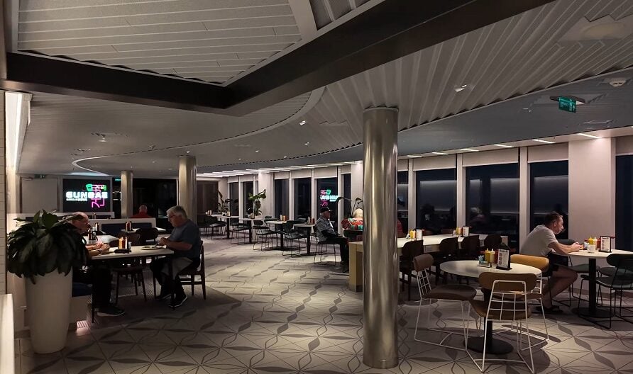 Virgin Voyages Diner & Dash area