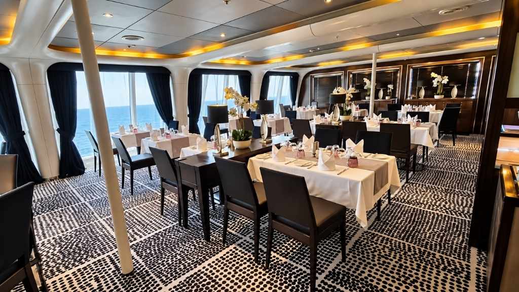 Ambassador Ship Sea and Grass Dining Area