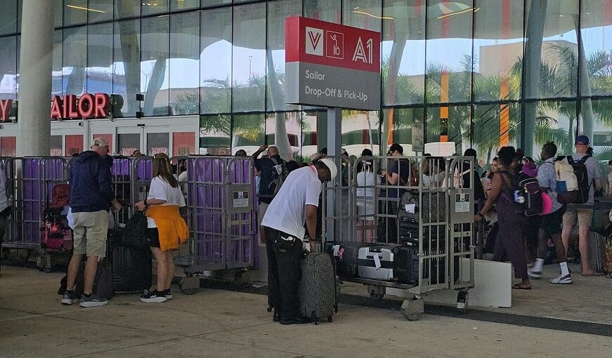 Luggage drop at port of Miami