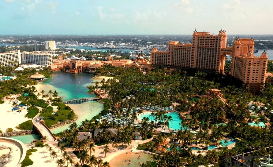 Nassau, Bahamas aerial drone view