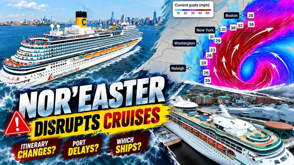 Nor’easter Cruise Itinerary Changes: 2 Major Ships Hit by Severe Disruptions