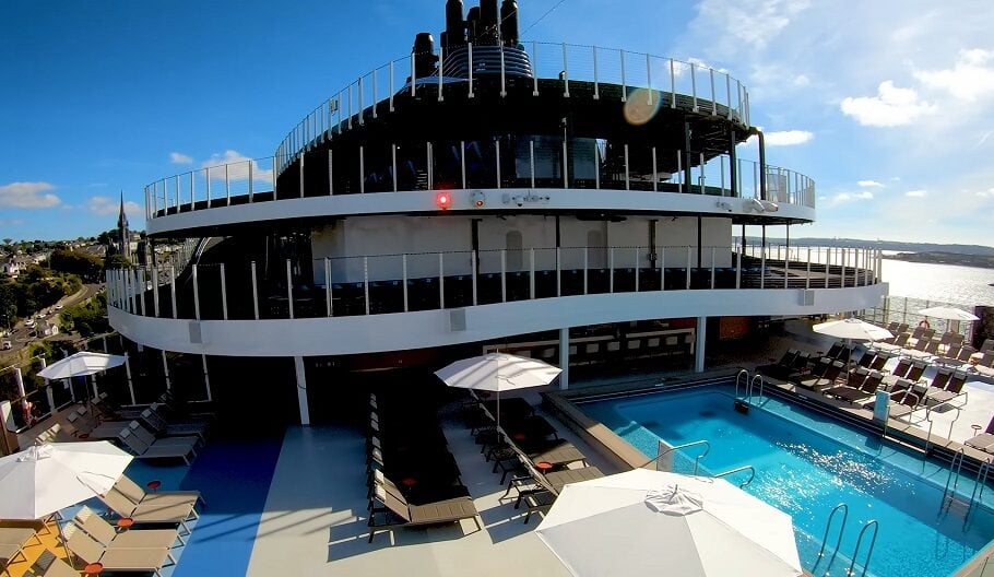 Norwegian cruise ship prima pool area