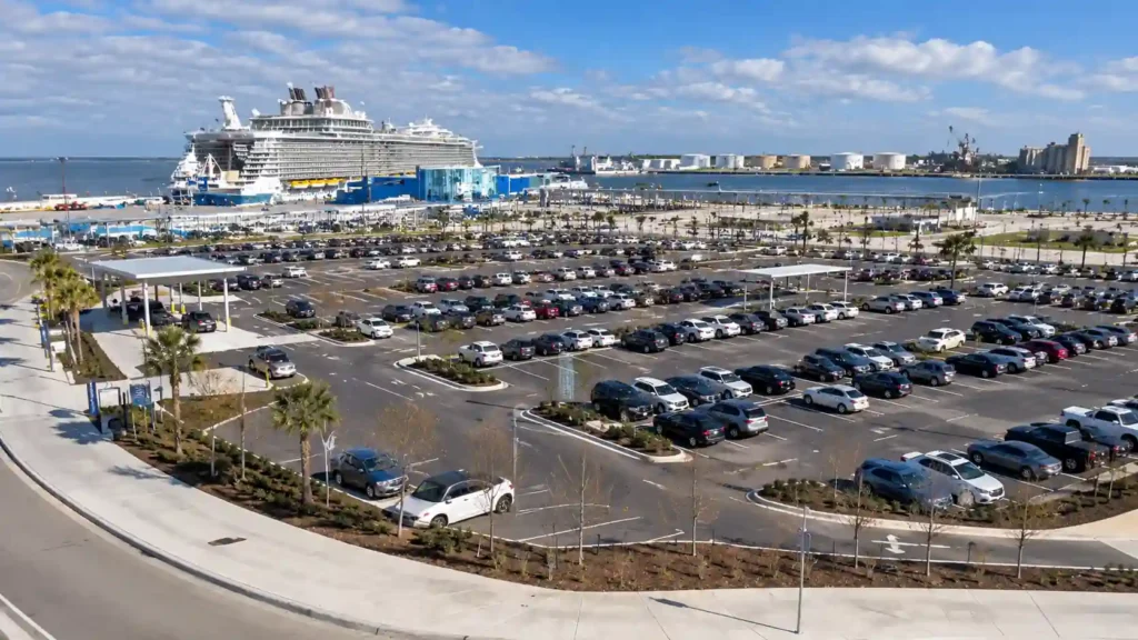Port Galveston Terminal 10 South Lot on site parking area