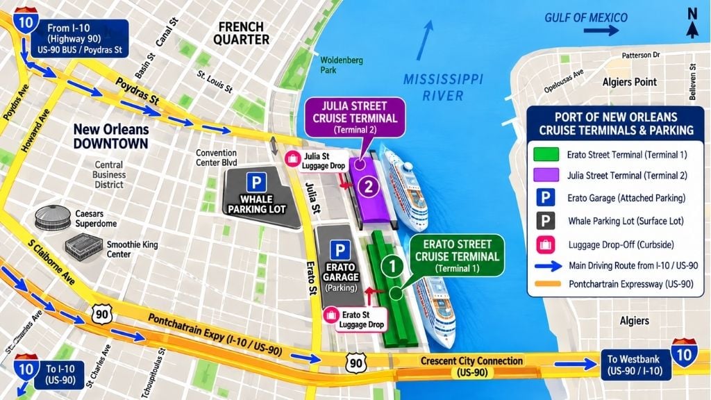Port of New Orleans Map
