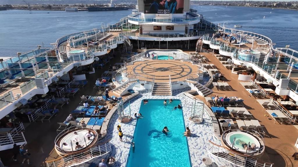 Royal Princess Cruise Pool Deck View