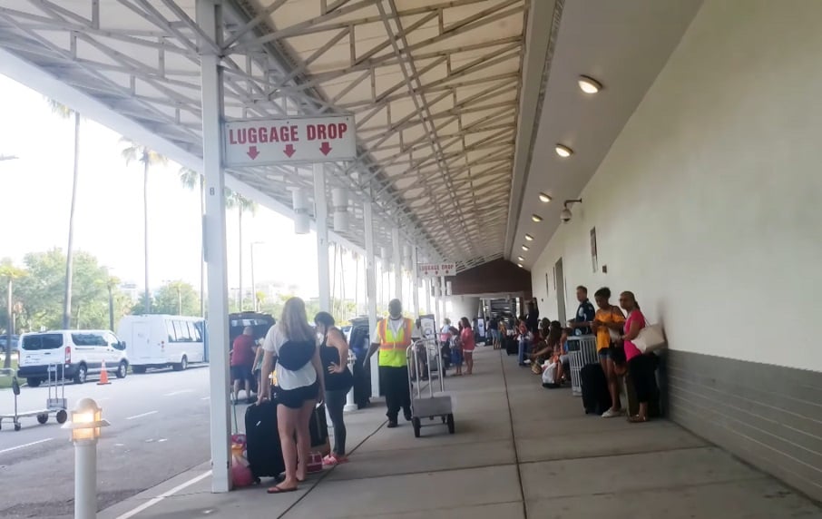 Tampa Bay Luggage Drop Area