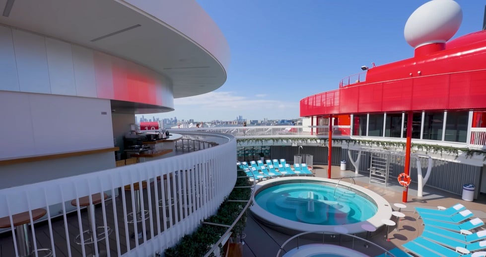Virgin Voyages brilliant lady adult pool area