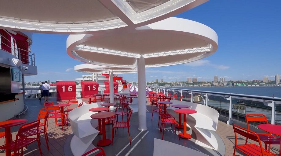 Virgin Voyages roof top area