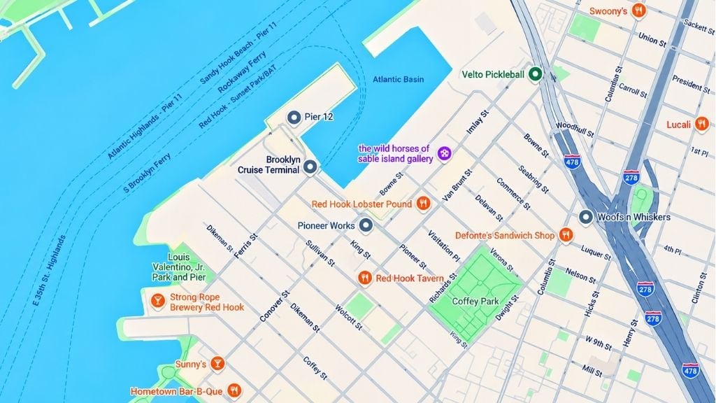 Brooklyn Cruise Terminal Parking Map