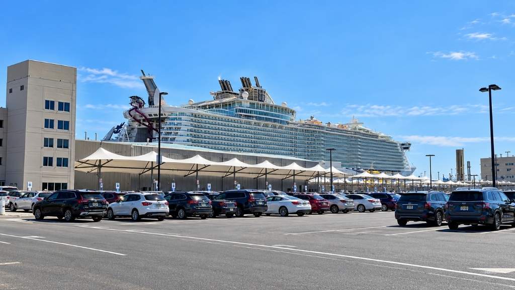 Cape Liberty cruise port parking area