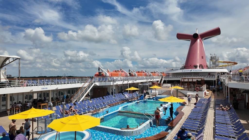 Carnival Elation Pool deck