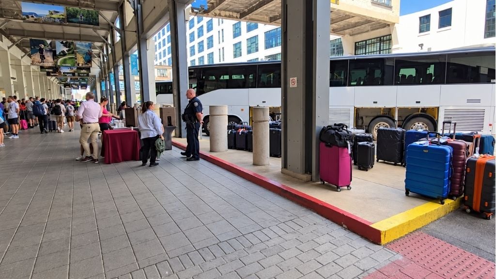 Flynn Cruiseport Boston Luggage drop off area