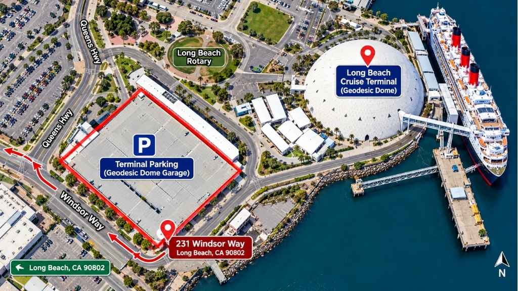 Long Beach Cruise Terminal Map