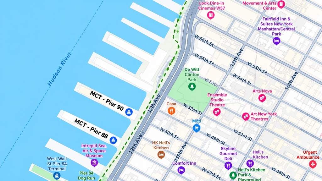 Manhattan cruise terminal Map
