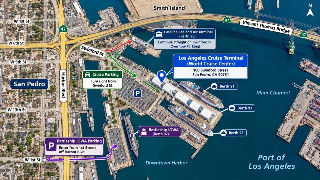 Port of Los Angeles Cruise Terminal Map