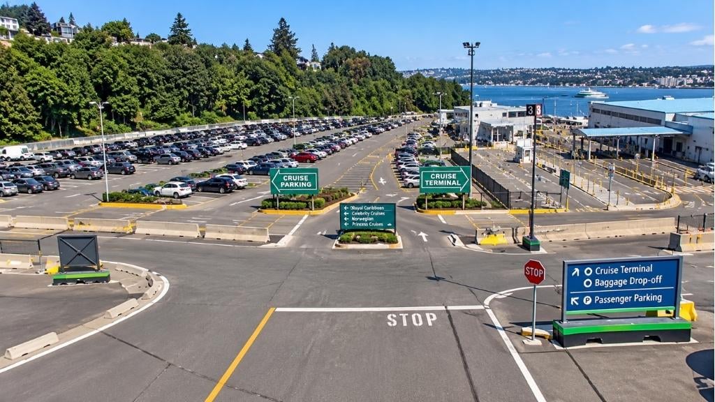 Port of Seattle cruise Terminal Parking area