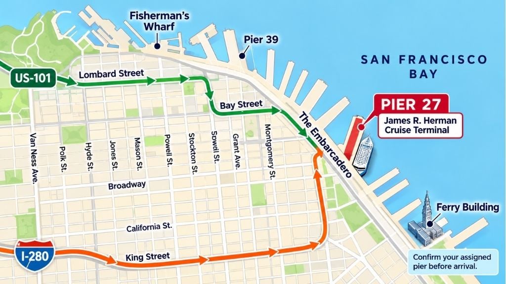 San Francisco Cruise Port Parking Map